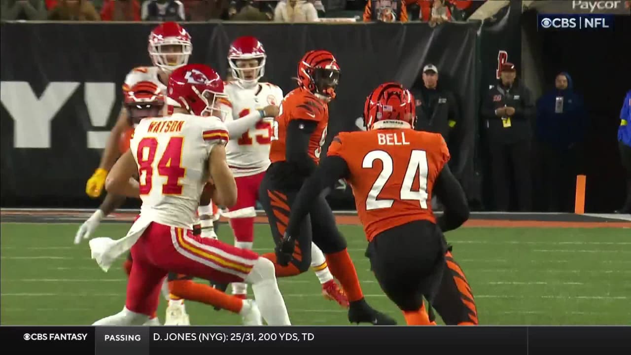 Kansas City Chiefs wide receiver Justin Watson (84) looks on