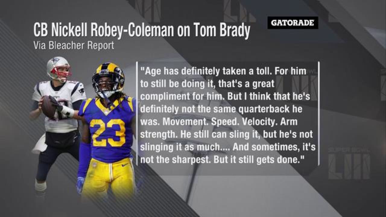 Super Bowl: Rams' Robey-Coleman says age has 'taken a toll' on Tom Brady, Super  Bowl LIII