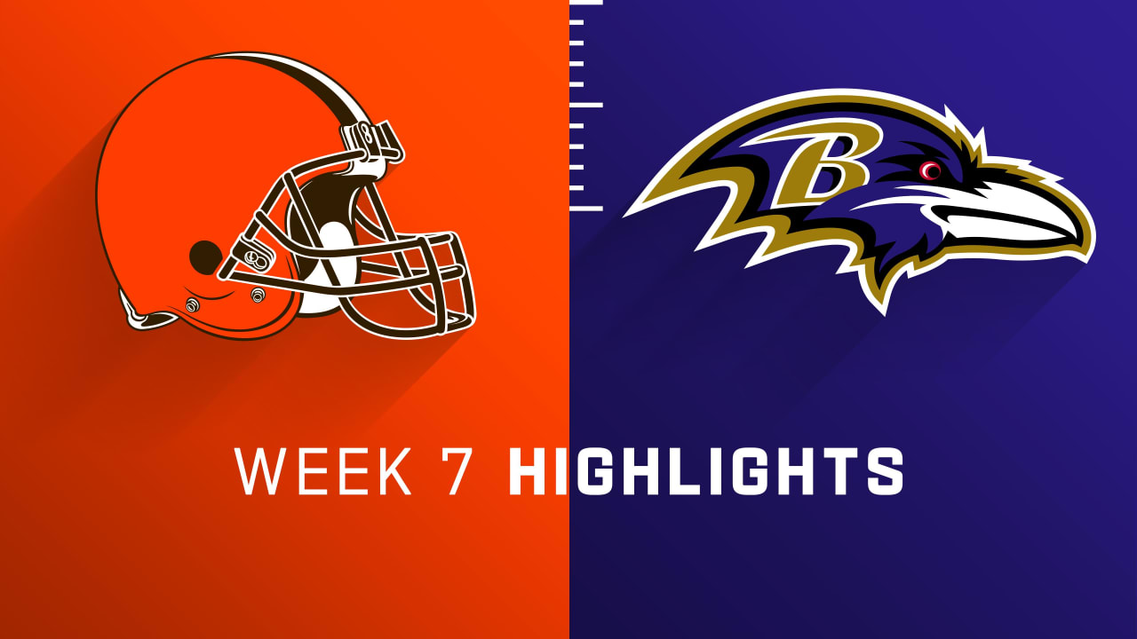 Manners nominelt Kvadrant Cleveland Browns vs. Baltimore Ravens highlights | Week 7