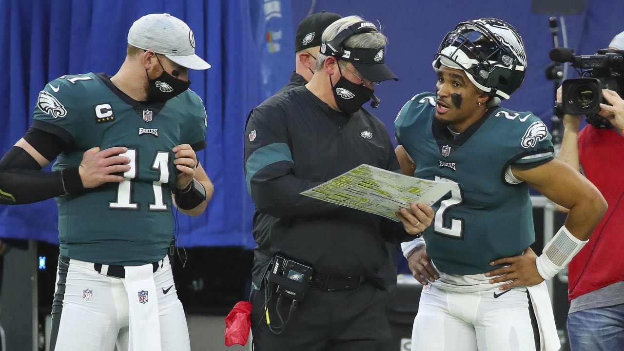 Carson Wentz,Jalen Hurts,Doug Pederson