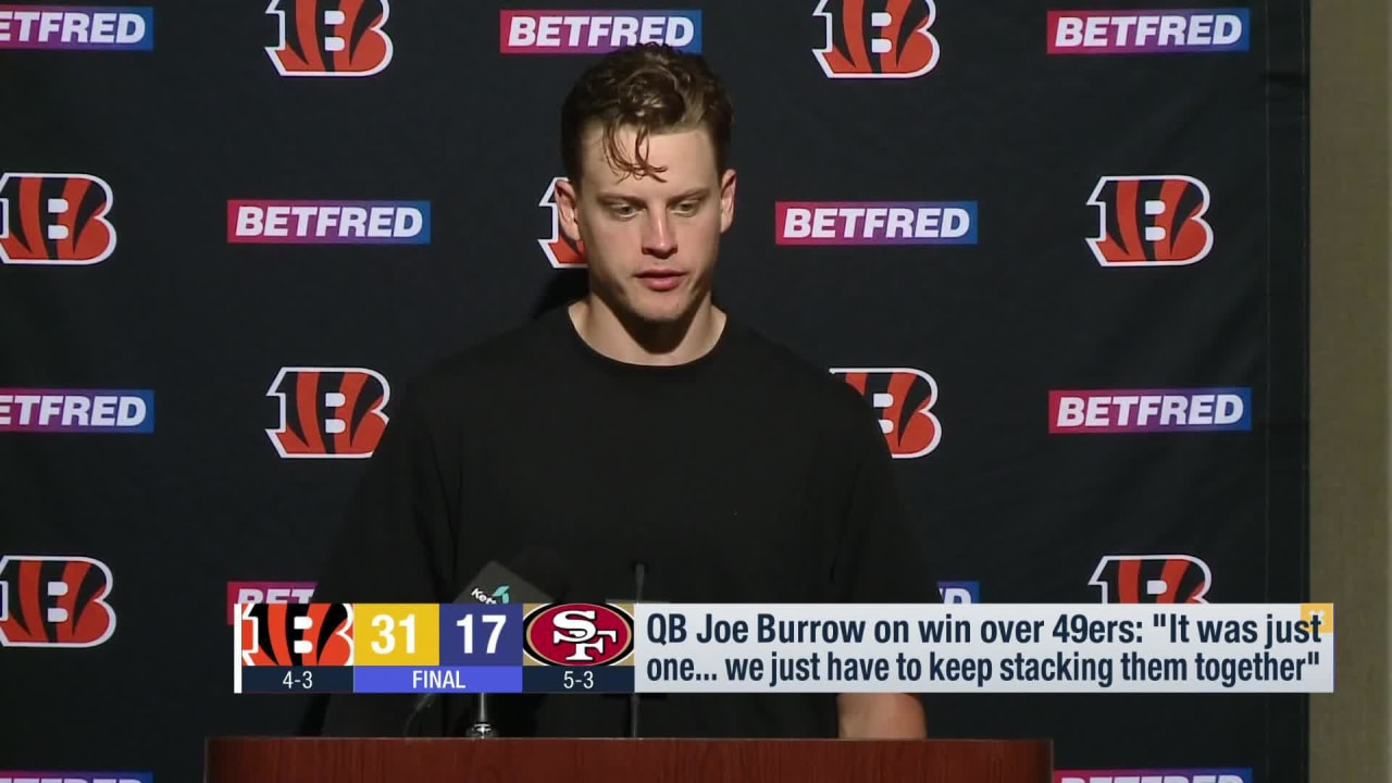 Cincinnati Bengals Quarterback Joe Burrow Reacts To Bengals Week 8 Win ...