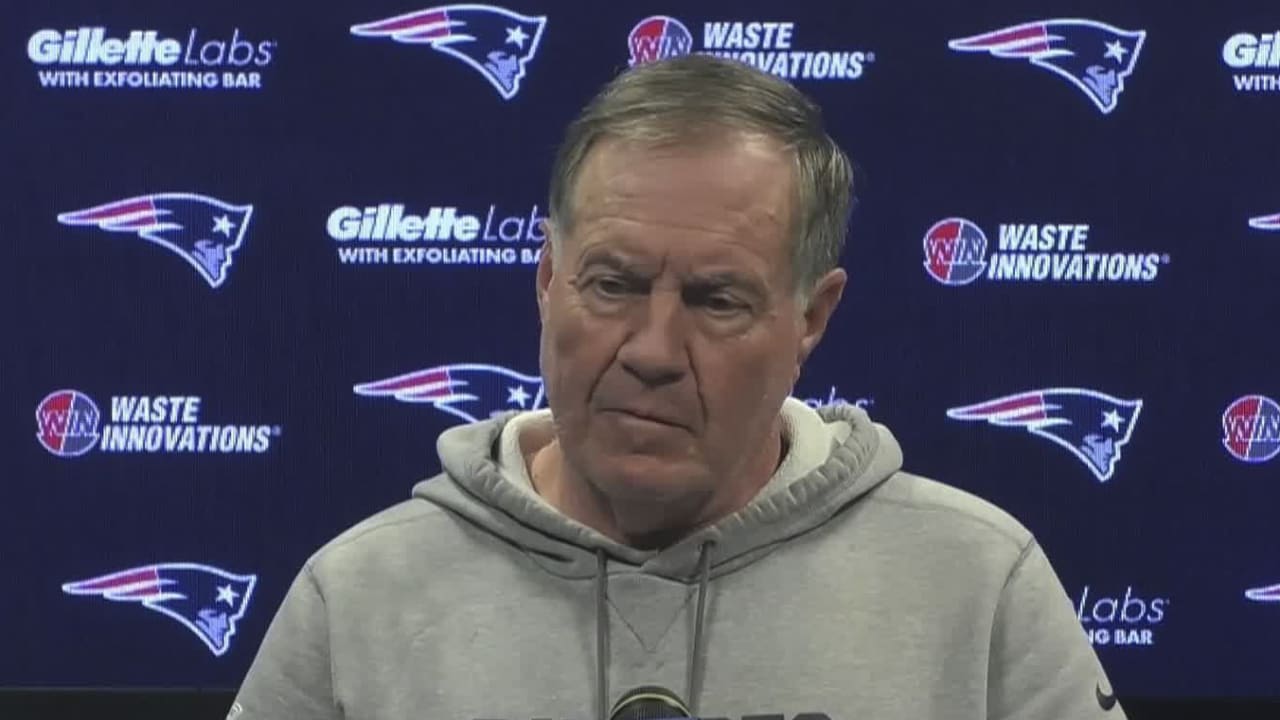 New England Patriots head coach Bill Belichick speaks on potential free agent wide receiver