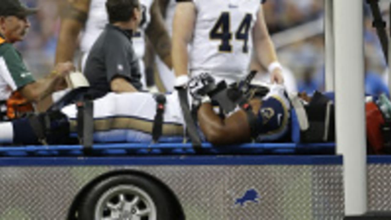 St. Louis Rams' Rodger Saffold carted off with neck injury