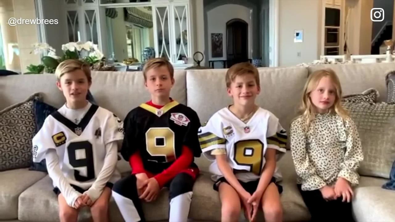 New Orleans Saints quarterback Drew Brees’ kids announce dad’s