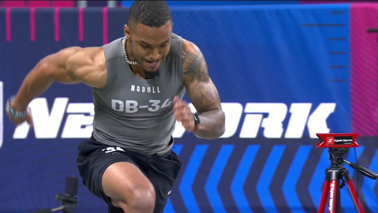 Top 5 fastest defensive backs in 40yard dash 2023 NFL Scouting Combine