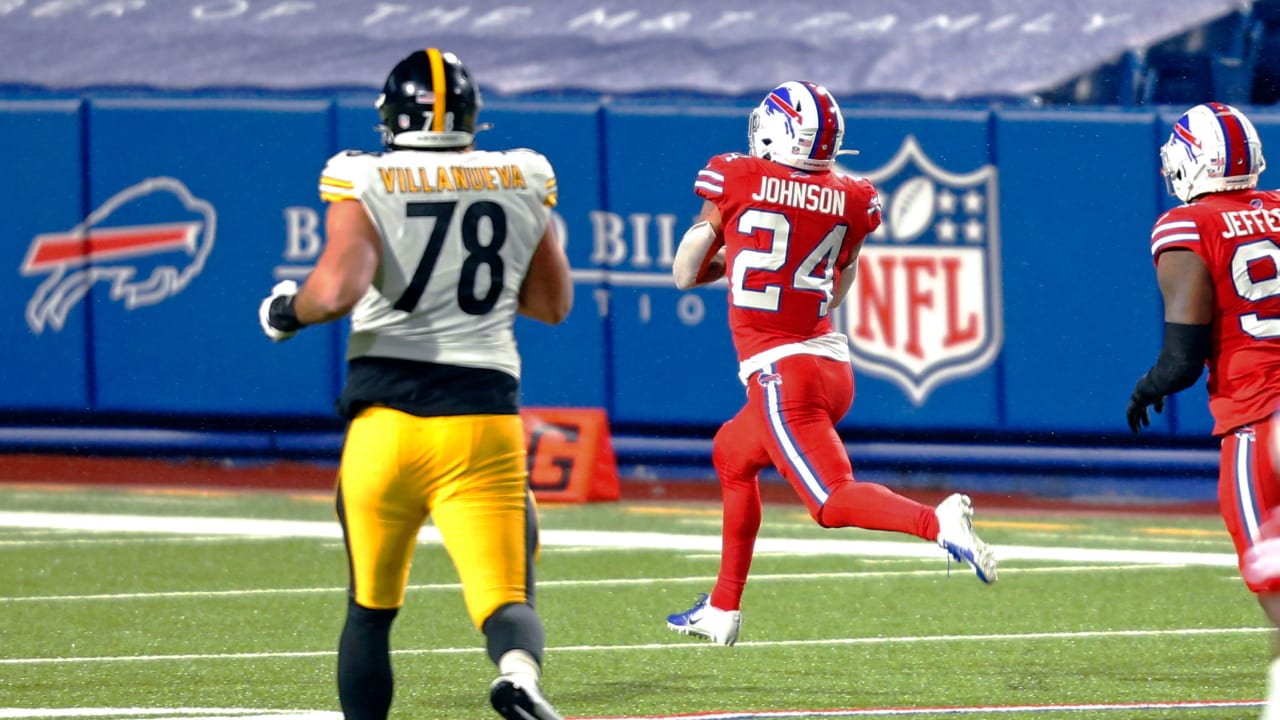 Buffalo Bills cornerback Taron Johnson flips momentum with pick-six vs.  Pittsburgh Steelers quarterback Ben Roethlisberger