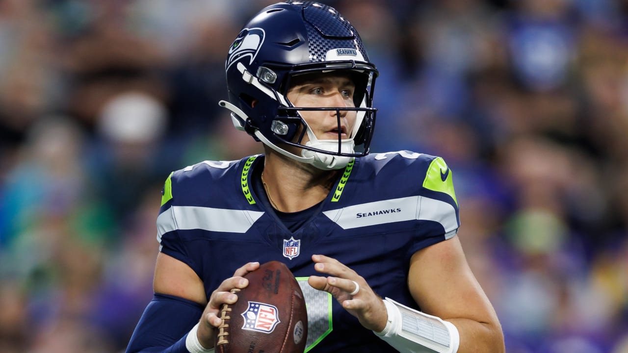 Seattle Seahawks quarterback Drew Lock threads a 12-yard touchdown ...