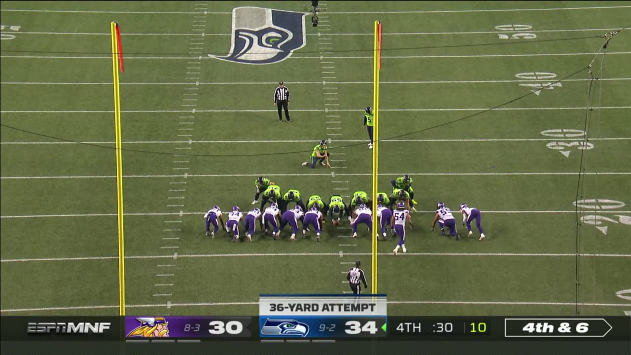 Jason Myers Drills 36-yard FG To Extend Seahawks' Lead To Seven