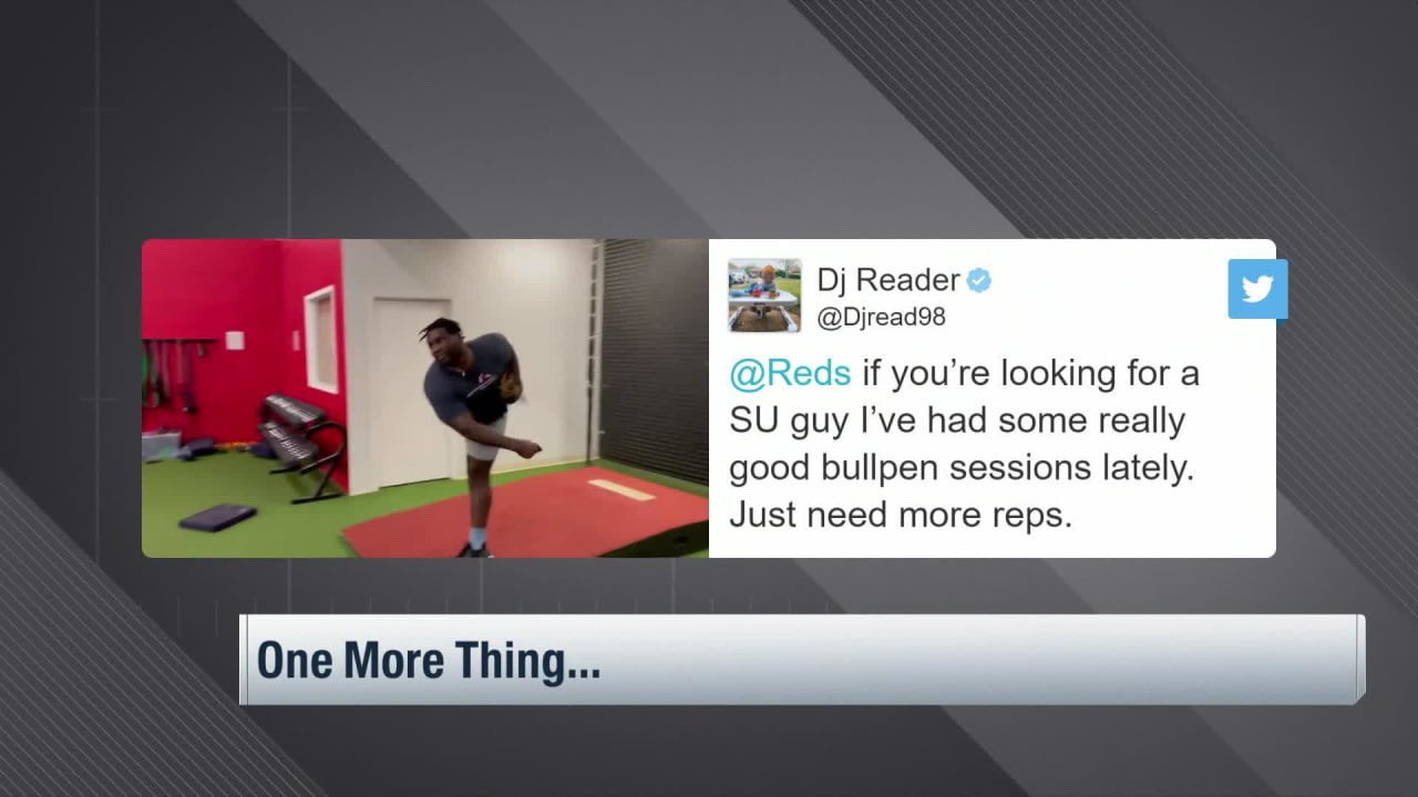 Cincinnati Bengals defensive tackle D.J. Reader showcases his pitching  prowess.