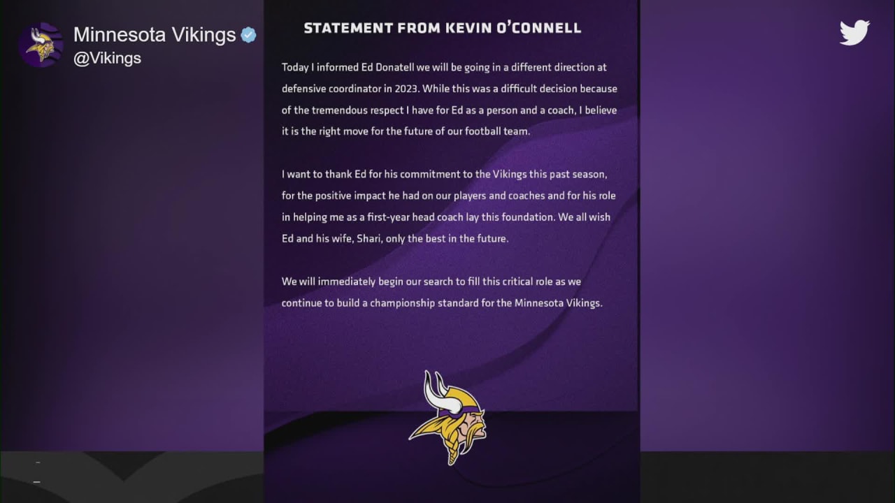 Minnesota Vikings fire defensive coordinator Ed Donatell