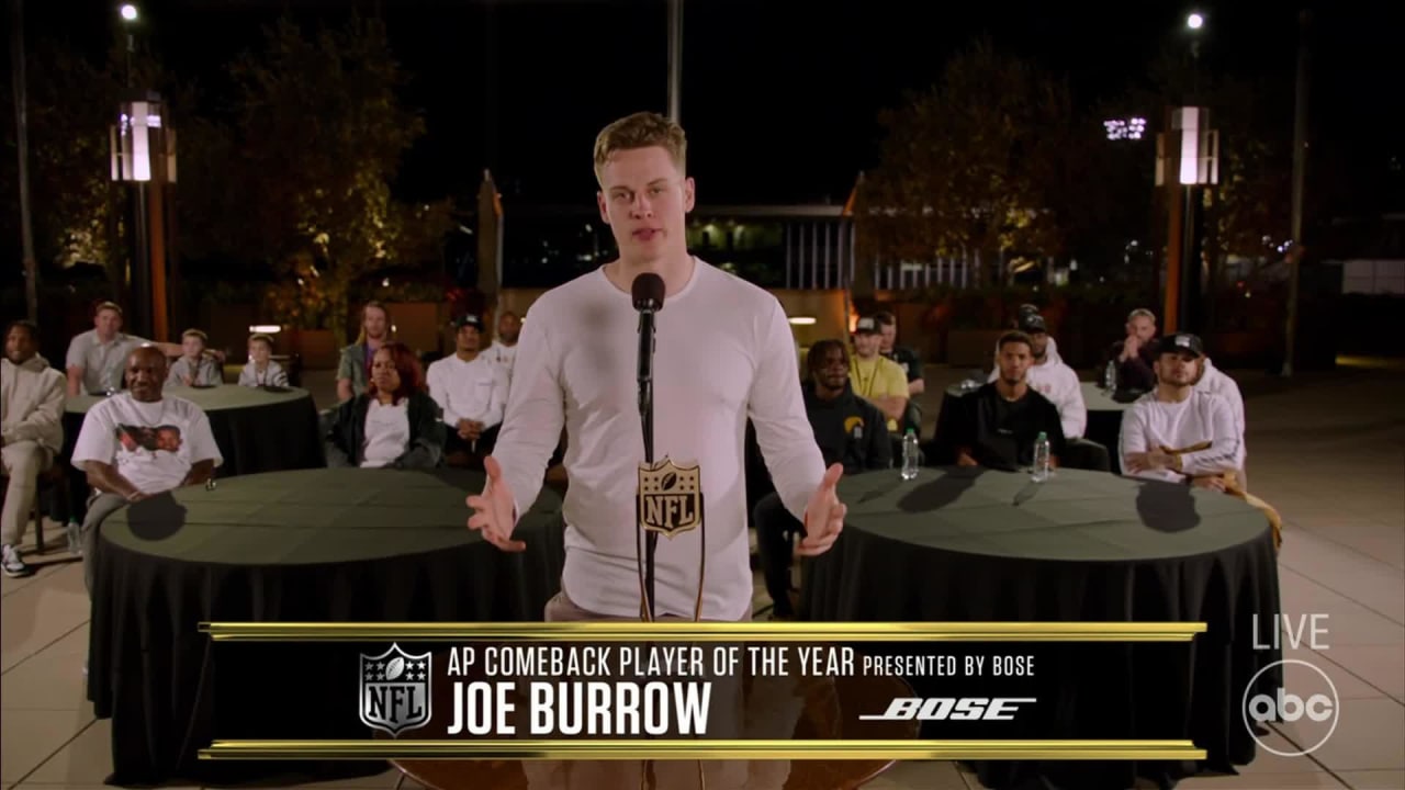 Joe Burrow named NFL Comeback Player of the Year