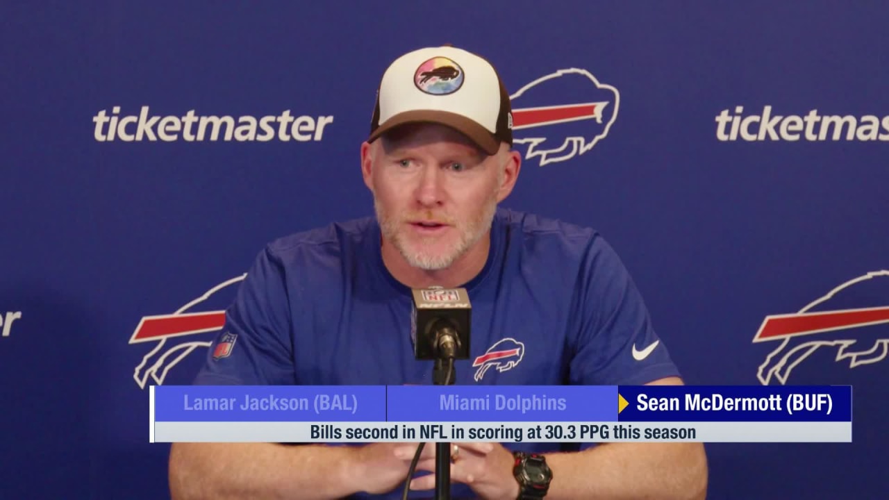 Buffalo Bills head coach Sean McDermott jokes on how to scout Miami Dolphins  speedy receivers