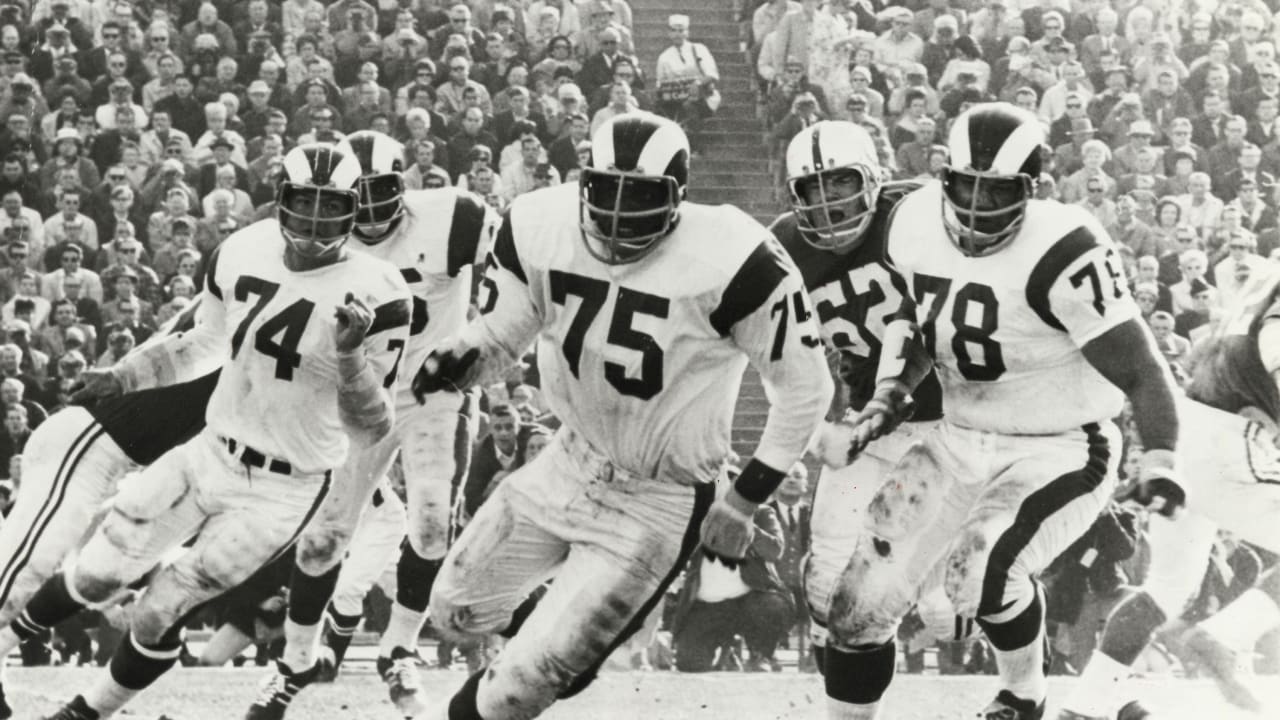 Photo Football 8x10 Brillante - Los Angeles Rams Fearsome Foursome 1963