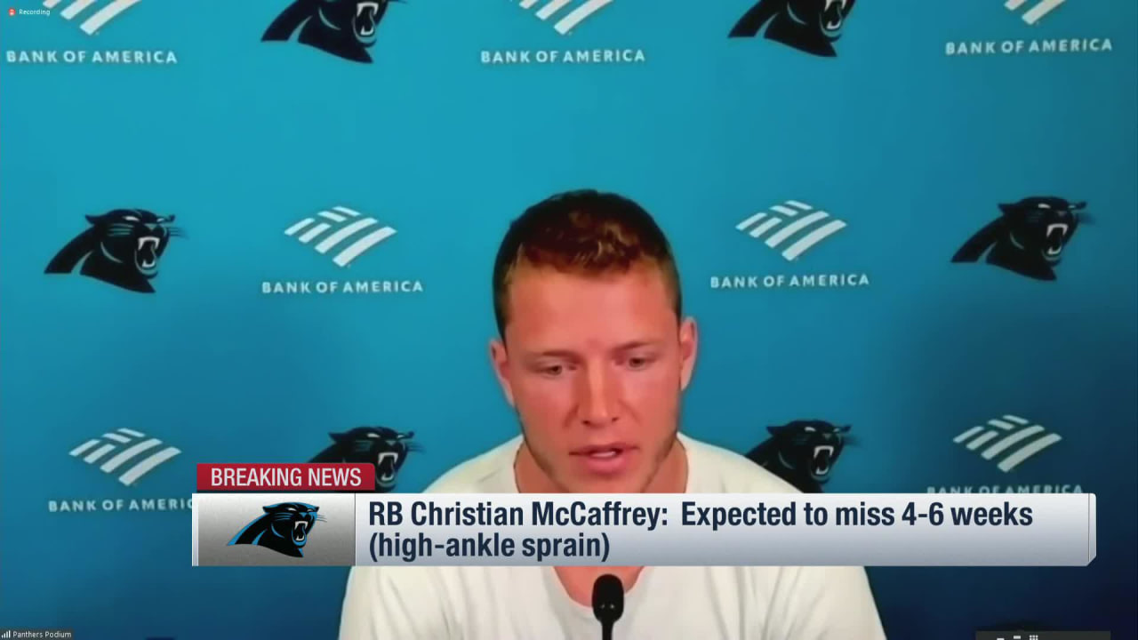 NFL on X: Panthers RB Christian McCaffrey (ankle) out for the