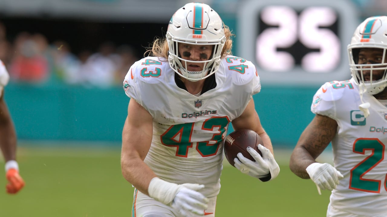 Miami Dolphins linebacker Andrew Van Ginkel (43) is seen after a