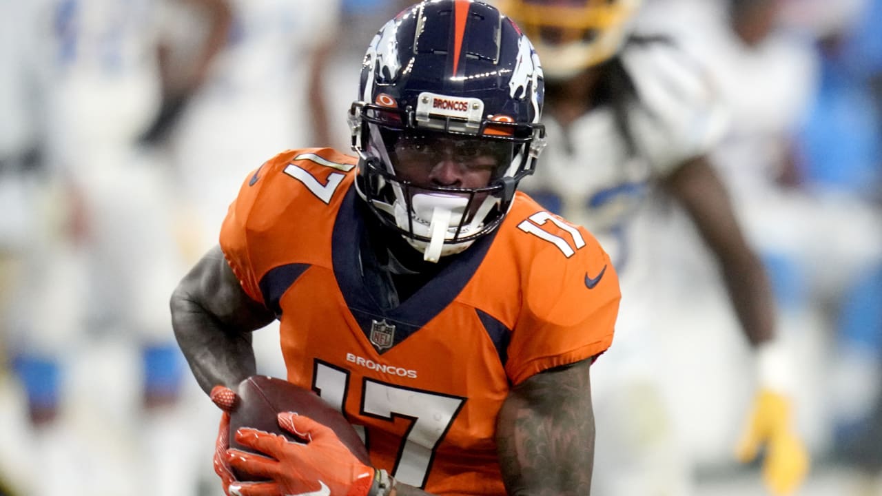 Santa Clara, California, USA. 09th Dec, 2018. Denver Broncos wide receiver DaeSean  Hamilton (17) celebrates his touchdown, during a NFL football game between  the Denver Broncos and the San Francisco 49ers at