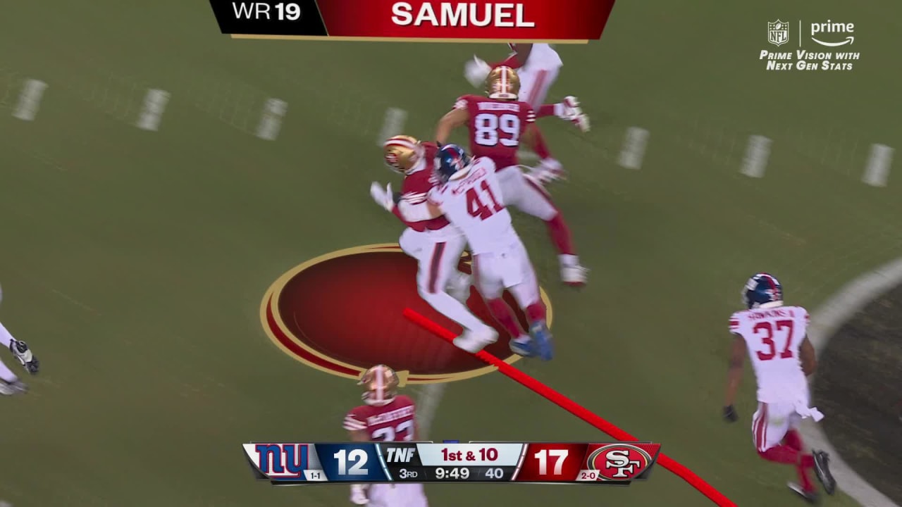 Next Gen Stats: San Francisco 49ers wide receiver Deebo Samuel