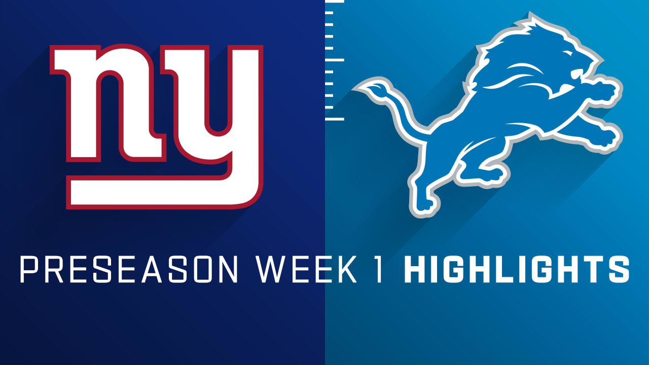 New York Giants vs. Detroit Lions  2023 Preseason Week 1 Game Highlights 