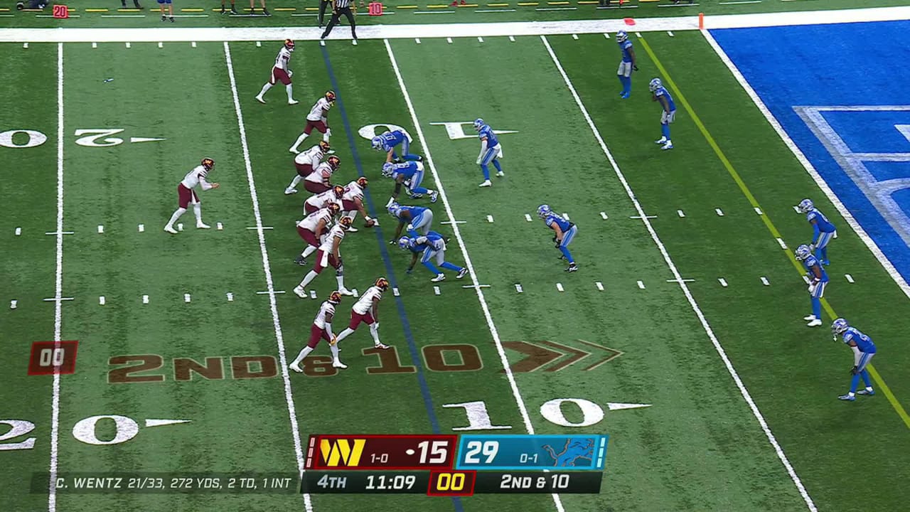 Washington Commanders running back Antonio Gibson takes quick hitter to ...