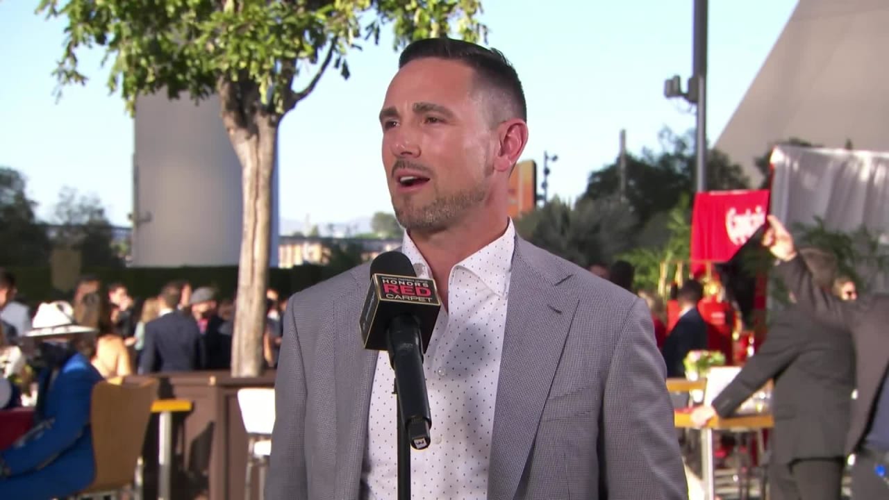 Dallas Cowboys quarterback Dak Prescott catches up with NFL Network's  Melissa Stark, Nate Burleson at NFL Honors red carpet