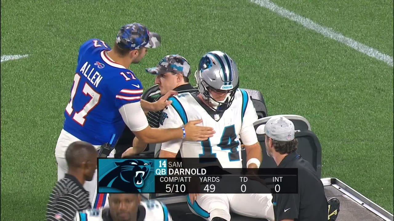 Panthers' Darnold carted off field with sprained ankle – KGET 17