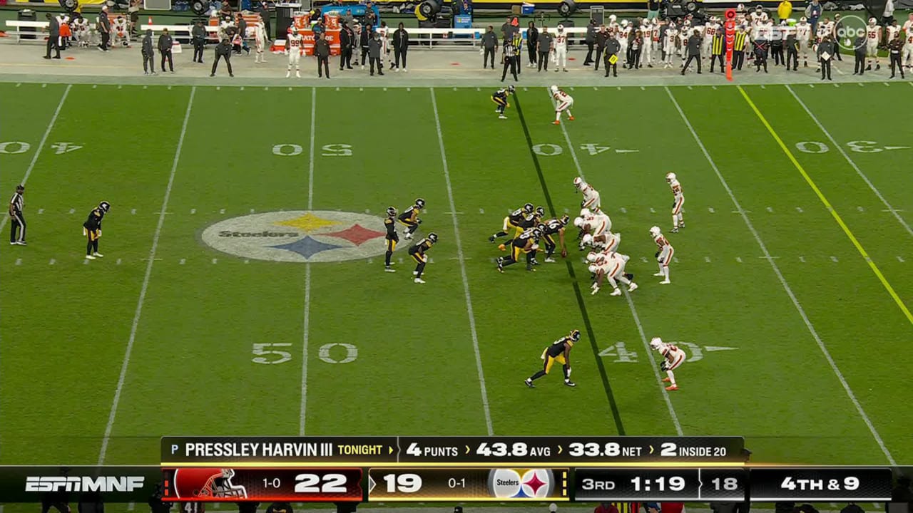 Pittsburgh Steelers punter Pressley Harvin III executes perfect