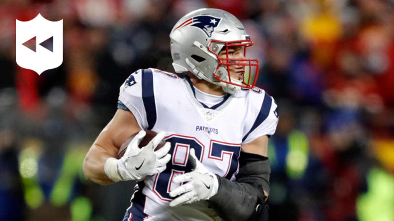 Tight end Rob Gronkowski's signature runs after the catch