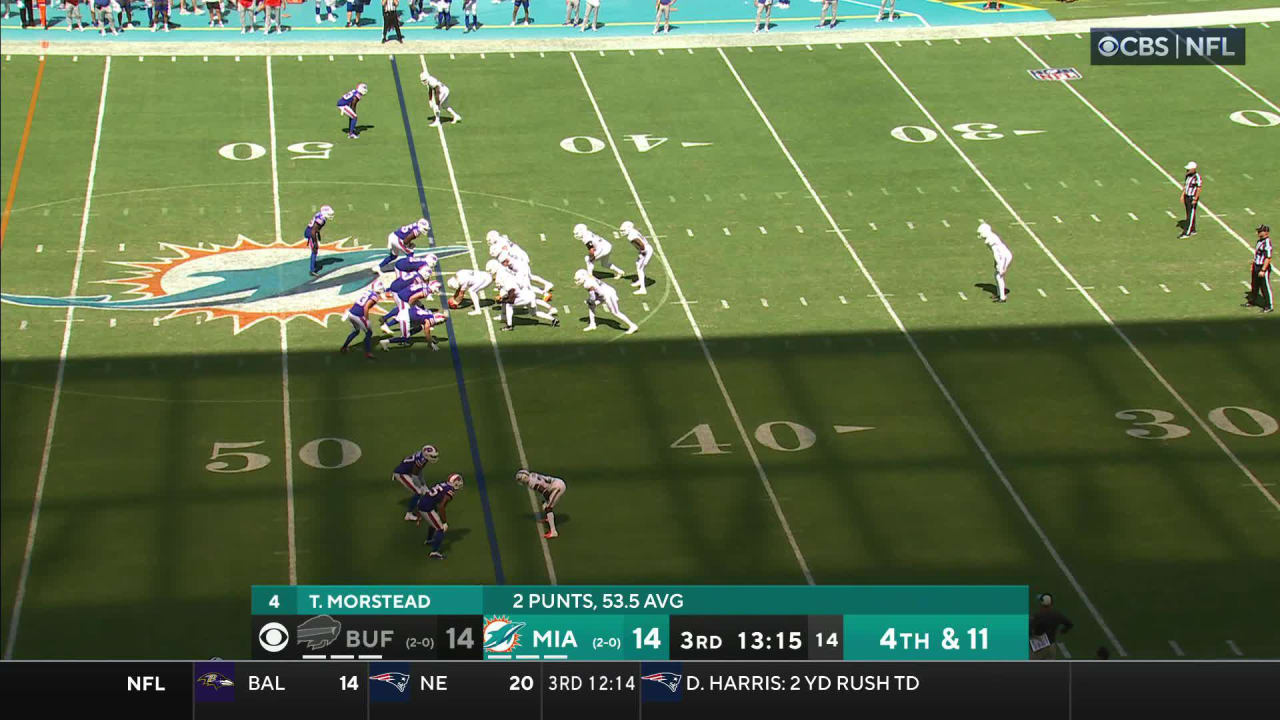 Miami Dolphins cornerback Justin Bethel pins Fins' punt down at 1