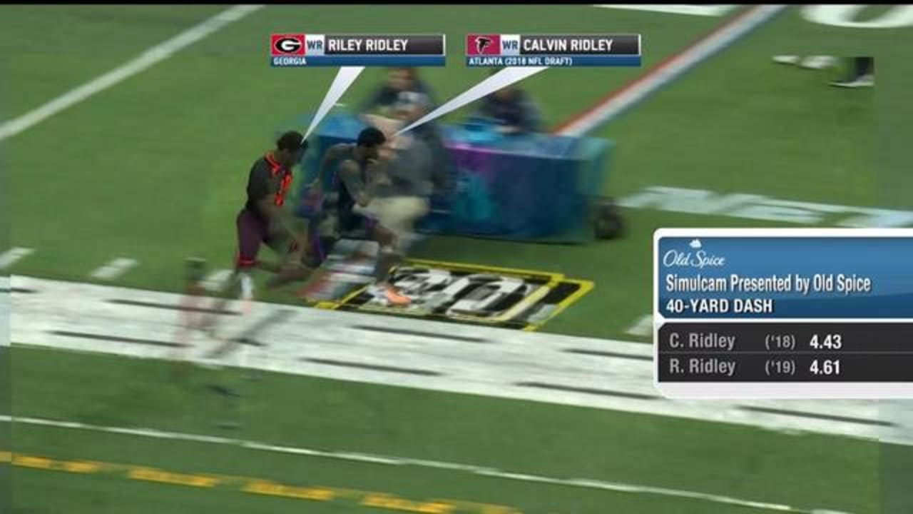 Simulcam Atlanta Falcons wide receiver Calvin Ridley flies by little