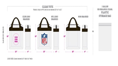 DIY NFL Clear Tote Bag