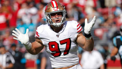 49ers' Nick Bosa honored as defense awaits Raiders' Josh Jacobs