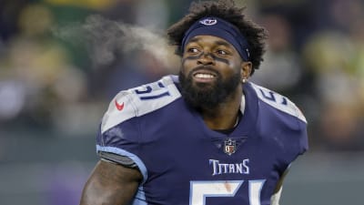 Tennessee Titans linebacker David Long Jr. (51) before an NFL football game  against the Green Bay Packers Thursday, Nov. 17, 2022, in Green Bay, Wis.  (AP Photo/Jeffrey Phelps Stock Photo - Alamy