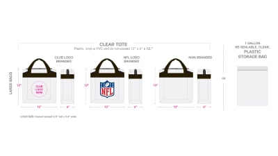 Nfl clear store tote bag