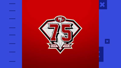 NFL​ San​ Francisco​ 49ers 75th​ Anniversary​ ​logo for iron,sewing on  Clothes