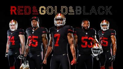 49ers officially unveil black, red and gold alternate uniform for 2015 -  Niners Nation