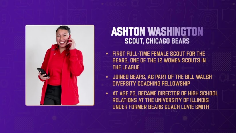 Next Woman Up: Ashton Washington, Player Personnel Coordinator for