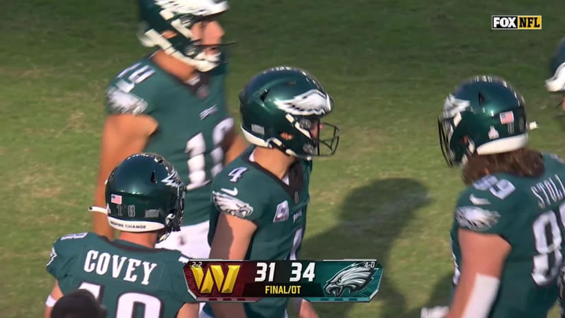 Eagles' undefeated season stopped by Washington, which benefits from a big  blown call