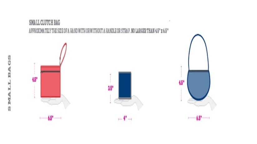 size of purse for nfl games