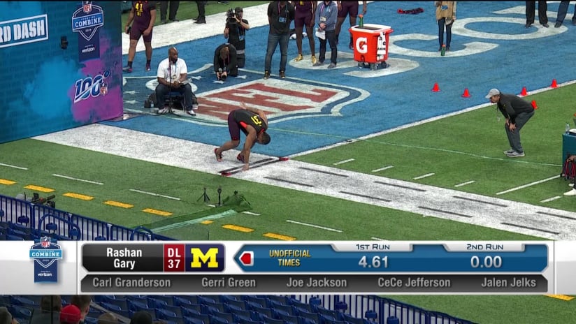 Washington defensive back Byron Murphy runs an official 4.55 40-yard dash  at 2019 combine