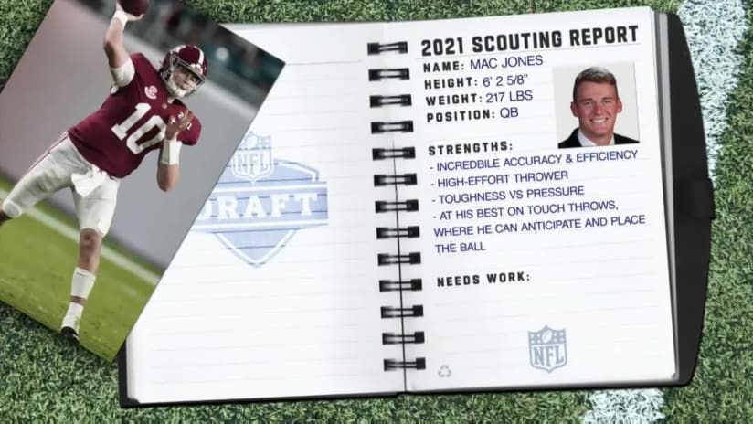 Alabama Quarterback Mac Jones 2021 Nfl Draft Scouting Report Move The Sticks