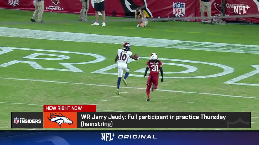 Good news: Jerry Jeudy was at Broncos practice and stretched with