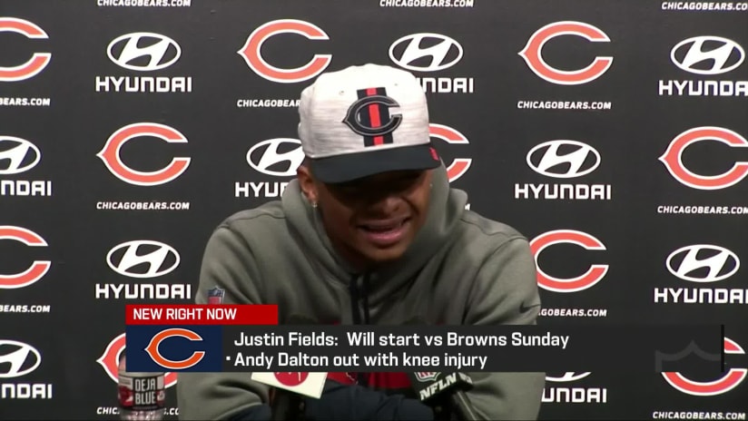 Chicago Bears QB Justin Fields to make 1st NFL start against Cleveland  Browns Sunday replacing injured Andy Dalton - ABC7 Chicago