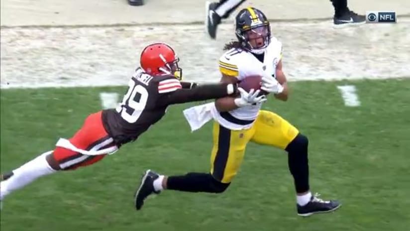 Pittsburgh Steelers QB Mason Rudolph's rainbow pass hits WR Chase Claypool for 41 yards