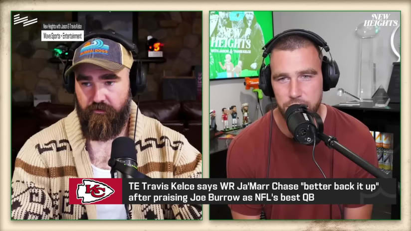 Chiefs' Travis Kelce claps back at Ja'Marr Chase's QB comments