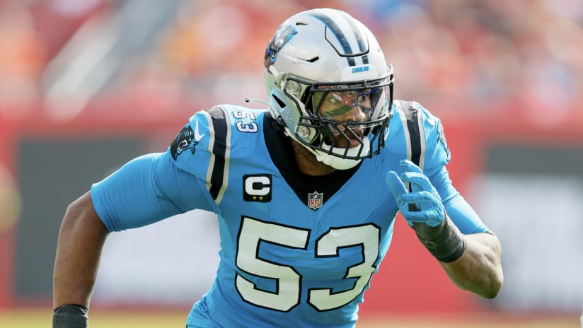 November 6, 2022: Brian Burns (53) of the Carolina Panthers during WEEK 9  of the NFL regular season between the Carolina Panthers and Cincinnati  Bengals in Cincinnati, Ohio. JP Waldron/Cal Sport Media/Sipa