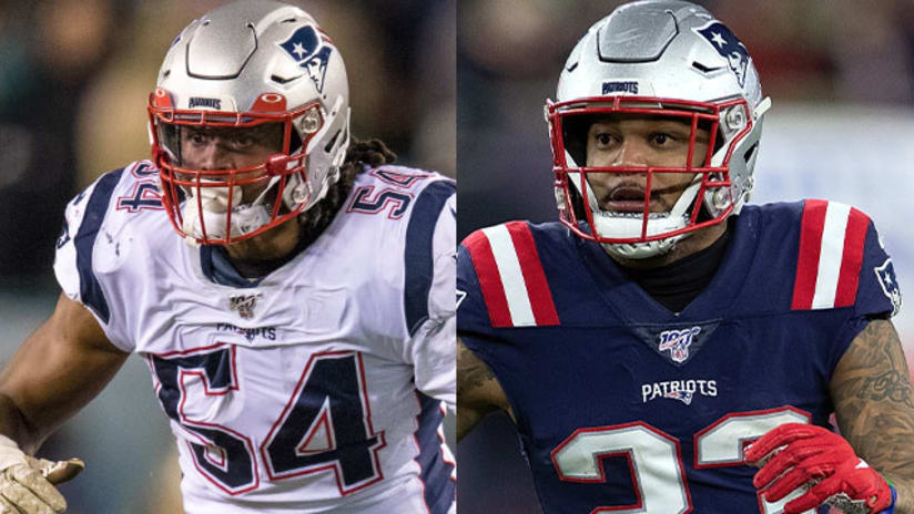 Patrick Chung reacts to Kyle Dugger taking his old Patriots jersey