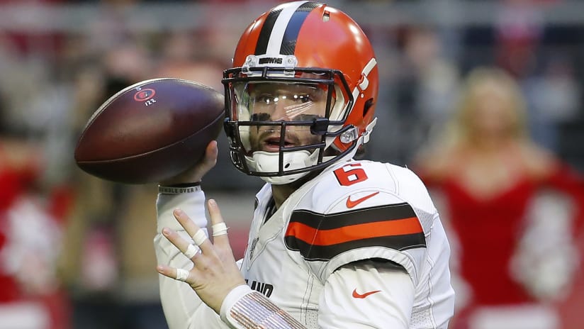 Mayfield replaces infamous Browns jersey with long list of past starting  quarterbacks