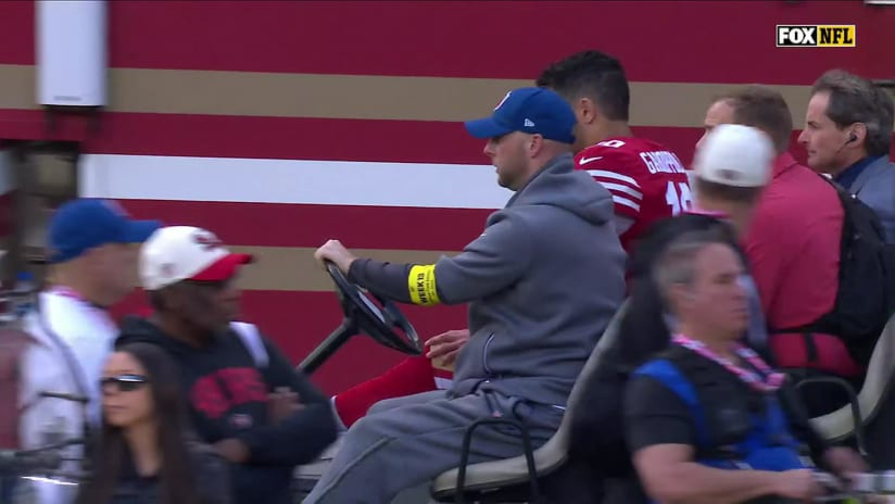 49ers QB Jimmy Garoppolo carted to locker room with ankle injury - Niners  Nation