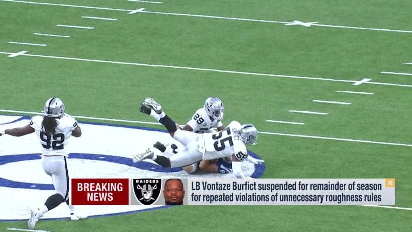 NFL suspends Raiders' Vontaze Burfict for rest of season