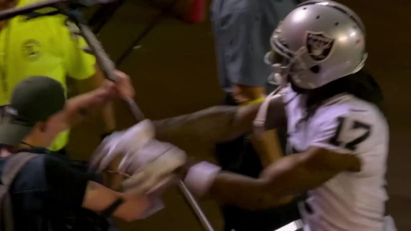 Raiders WR Davante Adams issued citation after postgame shove